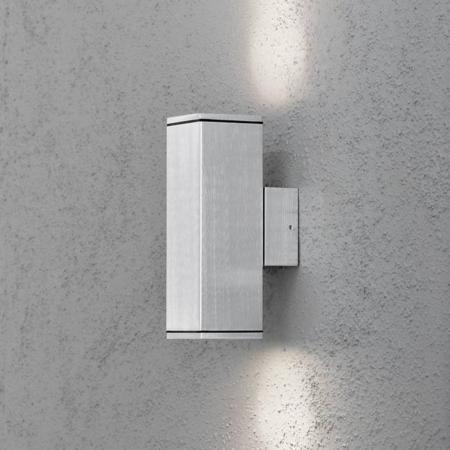 Konstsmide 7907-310 Monza Wandleuchte Aluminium, klares Glas, Reflektor