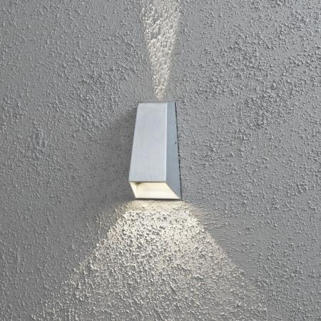 Konstsmide 7911-310 Imola Wandleuchte grau lackiertes Aluminium, klares Acrylglas