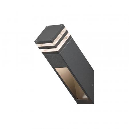 Konstsmide 7944-370 Massa Wandleuchte anthrazit lackiertes Aluminium, klares Acrylglas