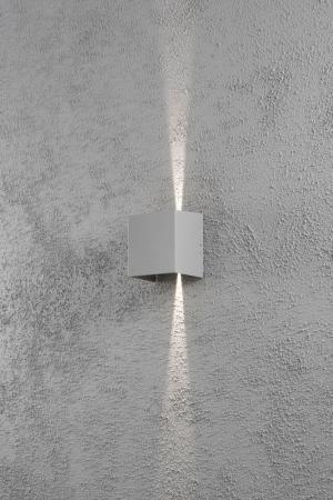 Konstsmide 7959-310 Cremona Wandleuchte grau lackiertes Aluminium, klares Acrylglas, individuell verstellbarer Lichtaustritt