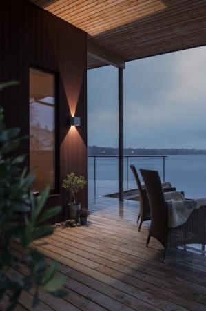 Konstsmide 7959-310 Cremona Wandleuchte grau lackiertes Aluminium, klares Acrylglas, individuell verstellbarer Lichtaustritt