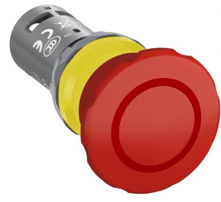 ABB CE4P-10R-11 Not-Aus-Taster Compact 40mm, Zugentriegelung, 1 Schließer + 1 Öffner CombiLine-Compact