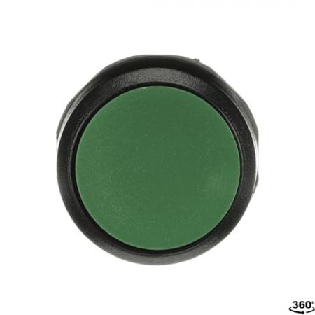 ABB MP1-10G Drucktaster, grün, flach-tastend, Frontring, Kunststoff schwarz nicht beleuchtbar