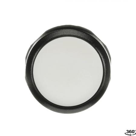 ABB MP1-10W Drucktaster, weiss, flach-tastend, Frontring, Kunststoff schwarz nicht beleuchtbar