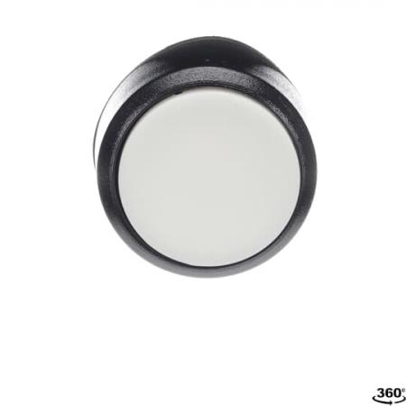 ABB MP1-11W Leuchtdrucktaster, weiss, flach-tastend, Frontring, Kunststoff schwarz beleuchtbar, transparent