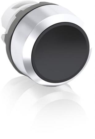 ABB MP1-20B Drucktaster, schwarz, flach-tastend, Frontring, Kunststoff verchromt nicht beleuchtbar