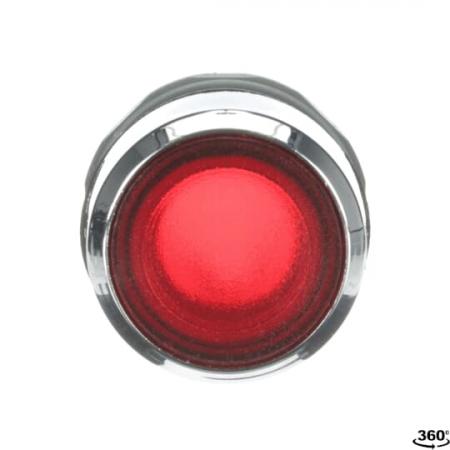 ABB MP1-21R Leuchtdrucktaster, rot, flach-tastend, Frontring, Kunststoff verchromt beleuchtbar, transparent