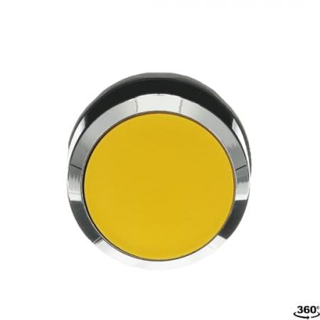 ABB MP1-30Y Drucktaster, gelb, flach-tastend, Frontring, Metall verchromt nicht beleuchtbar