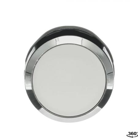 ABB MP1-30W Drucktaster, weiss, flach-tastend, Frontring, Metall verchromt nicht beleuchtbar