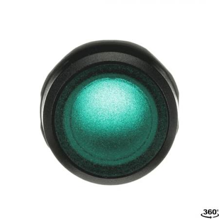 ABB MP2-11G Leuchtdrucktaster, grün, flach-verrastend, Frontring, Kunststoff schwarz beleuchtbar