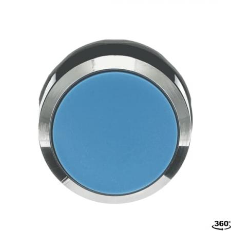 ABB MP2-30L Drucktaster, blau, flach-verrastend, Frontring, Metall verchromt nicht beleuchtbar