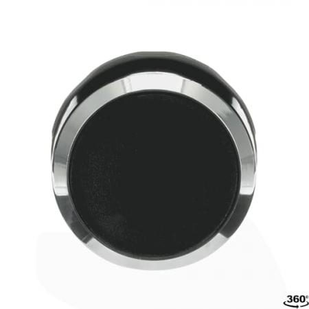 ABB MP2-30B Drucktaster, schwarz, flach-verrastend, Frontring, Metall verchromt nicht beleuchtbar
