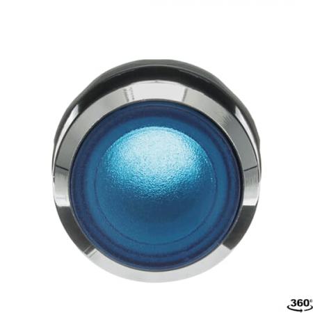 ABB MP2-31L Leuchtdrucktaster, blau, flach-verrastend, Frontring, Metall verchromt beleuchtbar