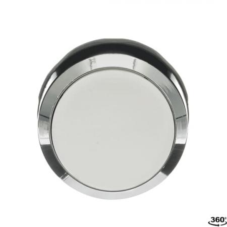 ABB MP2-31W Leuchtdrucktaster, weiss, flach-verrastend, Frontring, Metall verchromt beleuchtbar