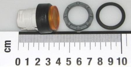 ABB MP3-11Y Leuchtdrucktaster, gelb, hoch-tastend, Frontring, Kunststoff schwarz beleuchtbar