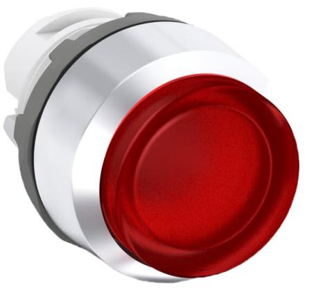 ABB MP3-21R Leuchtdrucktaster, rot, hoch-tastend, Frontring, Kunststoff verchromt beleuchtbar