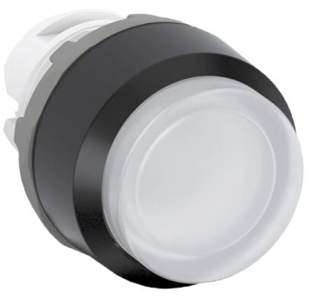 ABB MP4-11W Leuchtdrucktaster, weiss, hoch-verrastend, Frontring, Kunststoff schwarz beleuchtbar