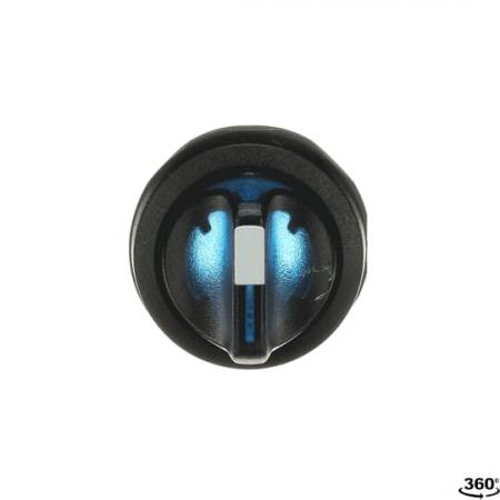ABB M2SS1-11L Leuchtwahlschalter B-C, blau, 2 Stellungen, kurzer Drehgriff rastend, Frontring Kunststoff schwarz, beleuchtbar