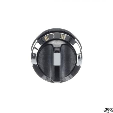 ABB M2SS1-30B Wahlschalter B-C, schwarz, 2 Stellungen, kurzer Drehgriff rastend, Frontring Metall verchromt, nicht beleuchtbar
