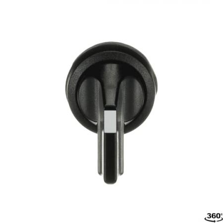 ABB M2SS5-10B Wahlschalter A-C, schwarz, 2 Stellungen, langer Drehgriff rastend, Frontring Kunststoff schwarz, nicht beleuchtbar