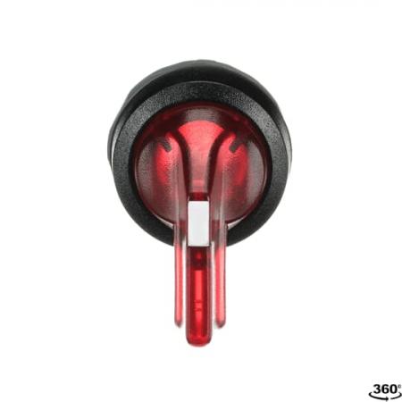 ABB M2SS5-11R Leuchtwahlschalter A-C, rot, 2 Stellungen, langer Drehgriff rastend, Frontring Kunststoff schwarz, beleuchtbar