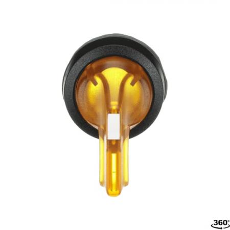 ABB M2SS5-11Y Leuchtwahlschalter A-C, gelb, 2 Stellungen, langer Drehgriff rastend, Frontring Kunststoff schwarz, beleuchtbar