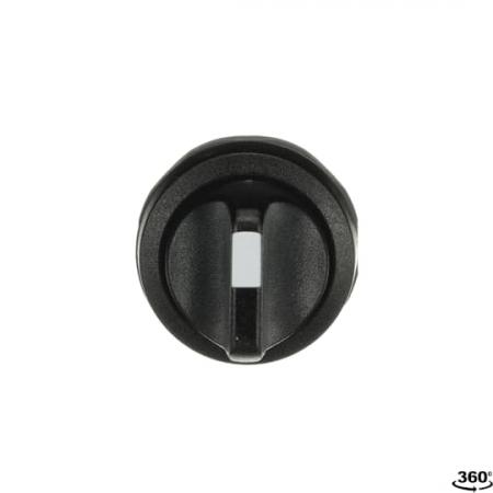 ABB M3SS1-10B Wahlschalter, schwarz, 3 Stellungen, kurzer Drehgriff rastend, Frontring Kunststoff schwarz, nicht beleuchtbar