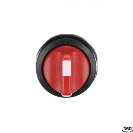 ABB M3SS3-10R Wahlschalter, rot, C mit Rückzug nach B rastend, Frontring Kunststoff schwarz, nicht beleuchtbar, kurzer Drehgriff