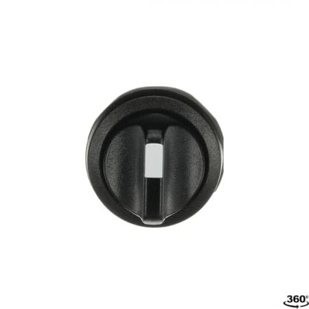 ABB M3SS3-10B Wahlschalter, schwarz, C mit Rückzug nach B rastend, Frontring Kunststoff schwarz, nicht beleuchtbar, kurzer Drehgriff