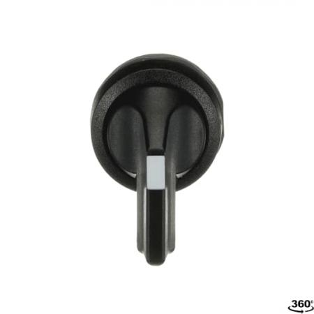 ABB M3SS4-10B Wahlschalter, schwarz, 3 Stellungen, langer Drehgriff rastend, Frontring Kunststoff schwarz, nicht beleuchtbar