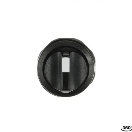 ABB M3SS7-10B Wahlschalter, schwarz, rastend in B und C, Rückzug von A nach B, Frontring Kunststoff schwarz, nicht beleuchtbar, kurzer Drehgriff