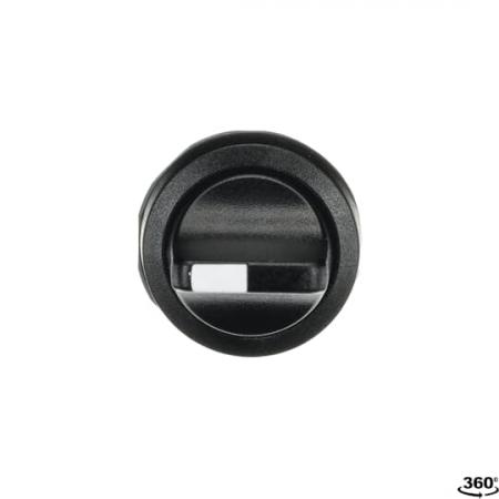ABB M3SSV2-10B Wahlschalter, schwarz, vertikal, beidseitiger Rückzug nach B, Frontring Kunststoff schwarz, nicht beleuchtbar, kurzer Drehgriff