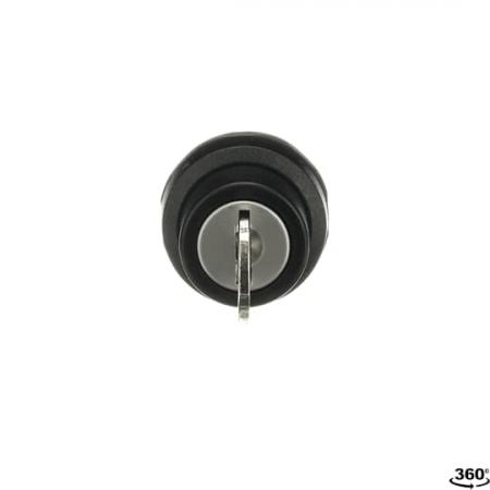ABB M3SSK1-103 Schlüsselwahlschalter 3 Positionen, tastend, Entrieg. mit Code 73, R. 3433-E Schlüsselabzug in allen Positionen, Frontring Kunststoff schwarz