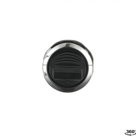 ABB MTS2-30B Kipphebelschalter Bedienelement, 3 Positionen, tastend, Hebel schwarz Rückstellung Von A nach B und C nach B, Frontring Metall verchromt