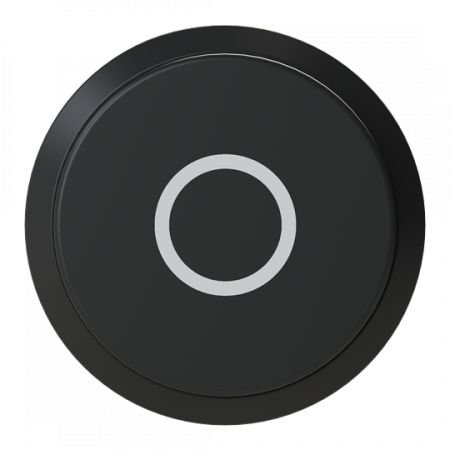 ABB MP3-7036 Drucktaster schwarz "0", hoch, tastend, Frontring:, Kunststoff schwarz