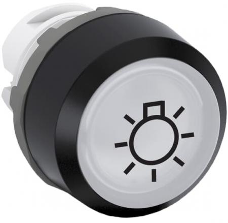 ABB MP2-7120 Drucktaster Symbol "Leuchte", weiß, flach-verrastend, Frontring