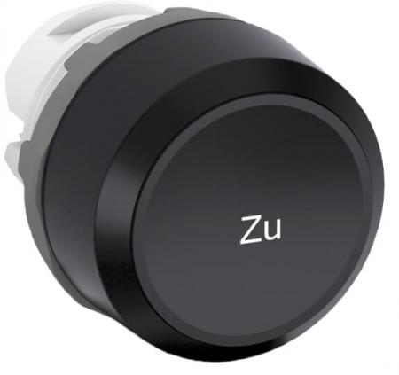 ABB MP1-7092 Drucktaster, schwarz, bedruckt, flach-tastend, Frontring schwarz Kunststoff, Text: ZU, nicht beleuchtbar