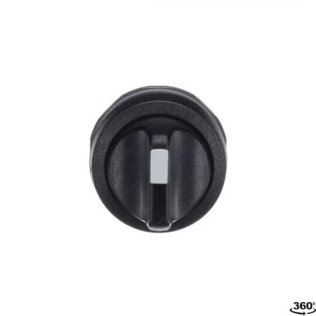ABB M3SSC2-10B Wahlschalter 3 Positionen schwarz, tastend, Rückstellung von A nach B und C nach B, Frontring Kunststoff schwarz, nicht beleuchtbar, kurzer Drehgriff