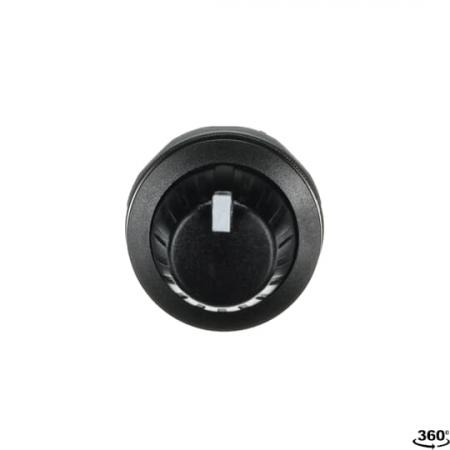 ABB MT-150B Potentiometer 50 kOhm, Frontring Kunststoff schwarz schwarzer Drehknopf mit integrierter, Positionsanzeige und weisser Markierung
