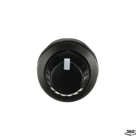 ABB MT-110B Potentiometer 10 kOhm, Frontring Kunststoff schwarz schwarzer Drehknopf mit integrierter, Positionsanzeige und weisser Markierung