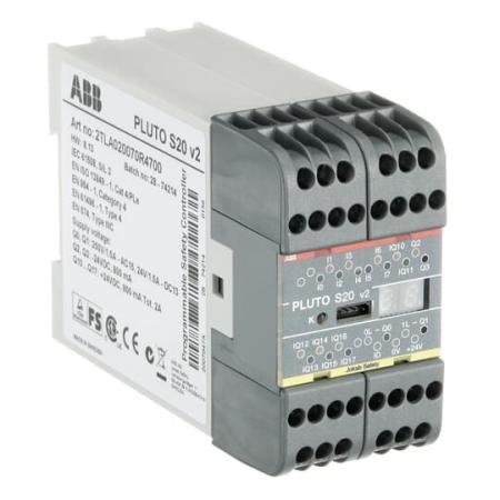 ABB Pluto S20 v2 Sicherheits-SPS PL e/Kat. 4, SIL 3 ohne Sicherheitsbus und ohne Stromüberwachung an Q16 + Q17