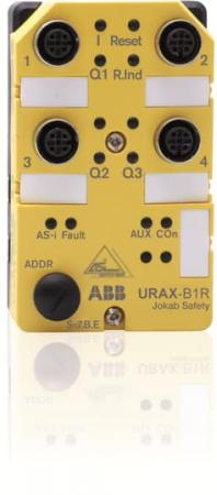 ABB URAX-B1R AS-i Safe Eingangsmodul für dynamische Signale mit Reset und Ausgängen