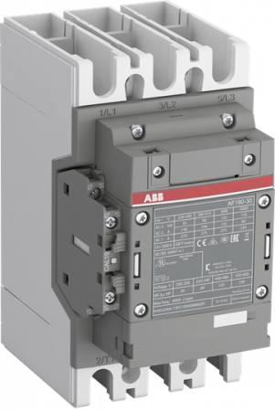 ABB AF190-30-11-12 Schütz, 90 kW, 48-130 V 50/60 Hz / DC, Hiko: 1S+1Ö, Schienenanschlüsse