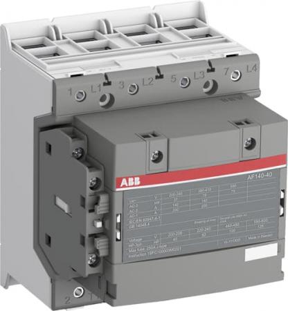 ABB AF140-40-11-11 Schütz, 4-polig, 24-60 V 50/60 Hz / 20-60 V DC, Kabelkäfigklemmen-Anschluss