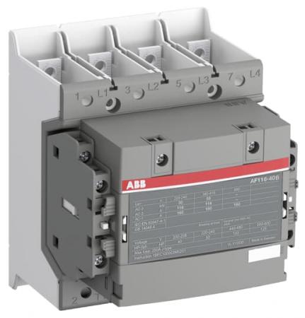 ABB AF116-40-22B-12 Schütz, 4-polig, 48-130 V 50/60 Hz / DC, Hiko: 2S + 2Ö, Schienenanschlüsse