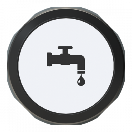 ABB MP9-1217 Drucktaster beschriftet "WASSER", Symbol Code E2300454 ehemaliger Typ MP1-10W-L WASSER