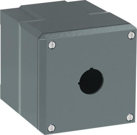 ABB 080SP1MSFE Metallgehäuse, 1 Befehlsstelle, grau, Aluminium, IP66 ohne Öffnung für Kabel-Einführung, Modular Metall Reihe