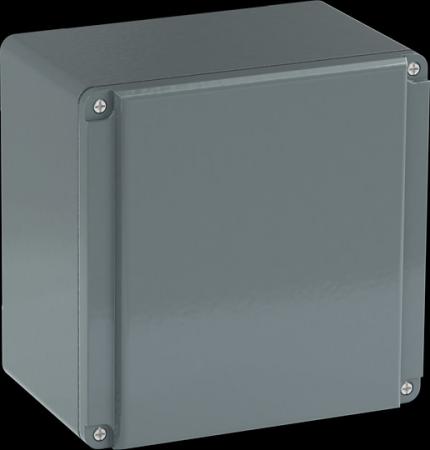 ABB 080SP12SF Metallgehäuse, 12 Befehlsstellen, grau, Aluminium, IP66, geschlossen ohne Öffnung für Kabel-Einführung, Modular Metall Reihe