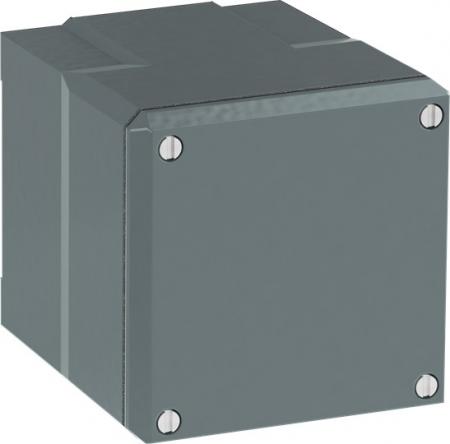 ABB 080SP1MSF Metallgehäuse, 1 Befehlsstelle, grau, Aluminium, IP66, geschlossen tiefes Unterteil, ohne Öffnung für Kabel-Einführung, Modular Metall Reihe
