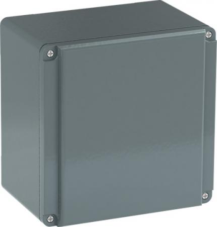 ABB 080SP8SFC Metallgehäuse, 8 Befehlsstellen, grau, Aluminium, IP66, geschlossen mit Öffnung für Kabel-Einführung, Modular Metall Reihe